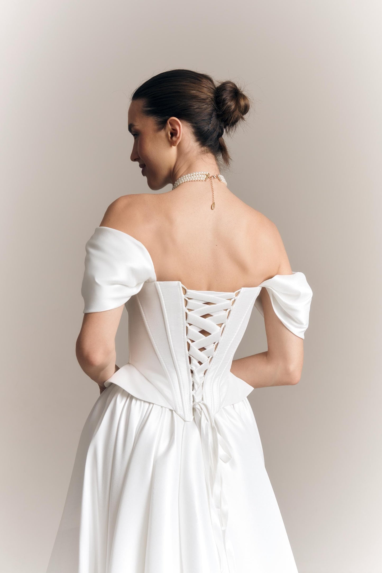 Mikado Wedding Separates: Basque Corset & A-Line Skirt