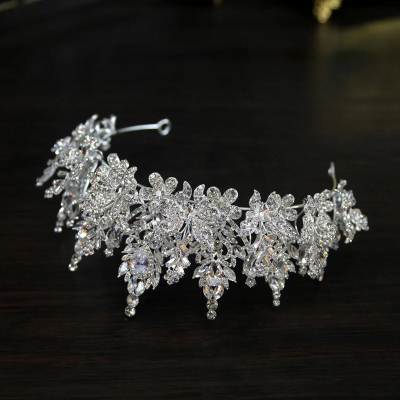 Bridal Tiara Rhinestone Crown - Luxury Wedding Hair Accessories Headband Jewelry