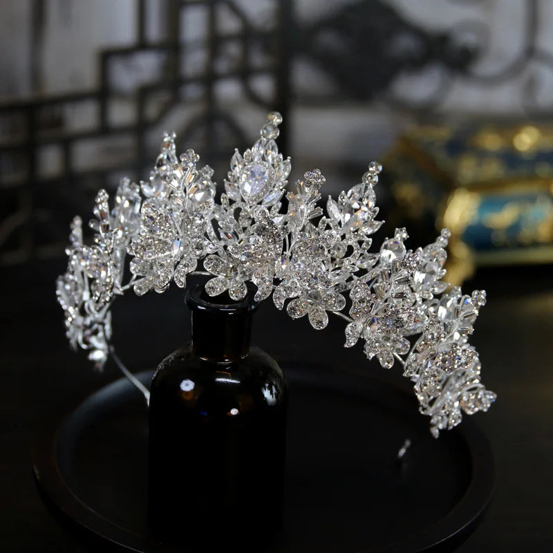 Bridal Tiara Rhinestone Crown - Luxury Wedding Hair Accessories Headband Jewelry