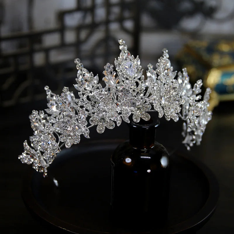 Bridal Tiara Rhinestone Crown - Luxury Wedding Hair Accessories Headband Jewelry