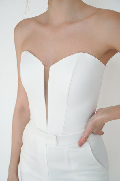 Satin Wedding Corset: Bridal Separates Top