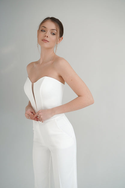 Satin Wedding Corset: Bridal Separates Top