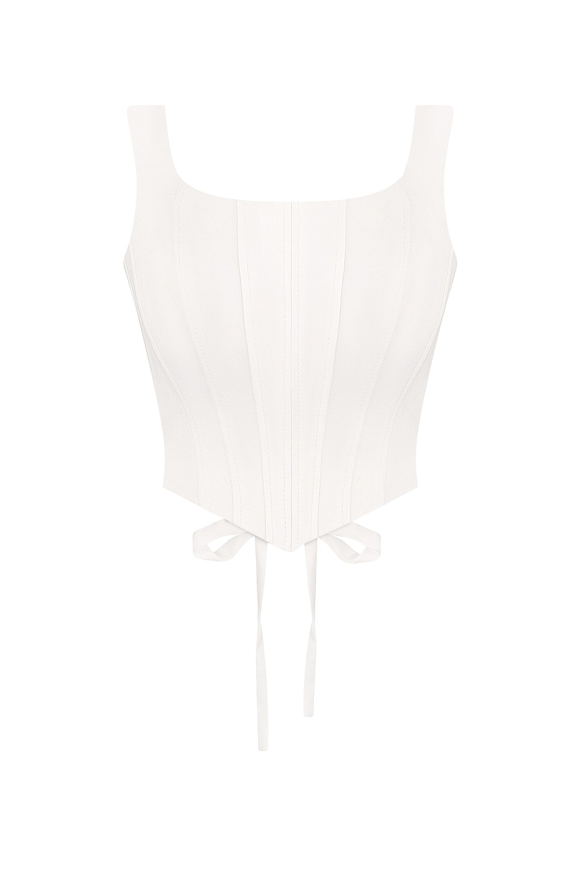 Satin Wedding Corset: Sculpting Bridal Basque Top