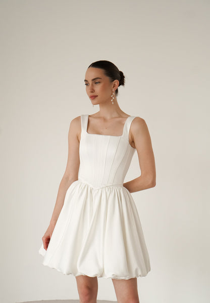 Satin Wedding Corset: Sculpting Bridal Basque Top